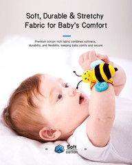 Baby Wrist Rattle Socks and Foot Finder Set, Perfect Baby Toys for 0-12 Months N