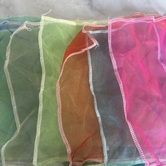 Soft Side Baby Tissue Box Rainbow Scarves Crinkle Tissues Sensory Toy