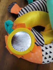 Infantino Orange Fox Plush Sensory Activity Toy Stuffed Animal 10″ EUC
