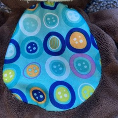 Bright Starts Brown Monkey Lovey Teether Crinkle 9 Inch Security Blanket Chewing