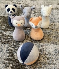BABY GUND My First Bowling Plush Animals Ball Set of 6 LNC SOFT