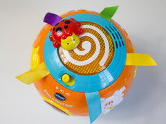 VTech Move & Crawl Baby Ball Orange Motorized Musical Learning Toy Lights Sounds