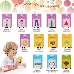 112 Card Flash Talking Cards 224 Words Learning Kid Reading Machine Toy for 1-5T