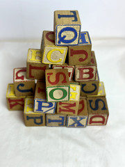 Educational 22 Wood Alphabet & Number Blocks, ABC Toy for Toddlers.