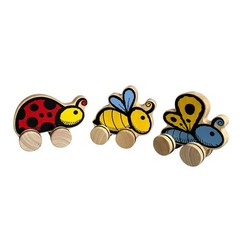 Begin Again Wooden Push Toddler Toys Wooden Push Toys Bugs Bee Ladybug Butterfly