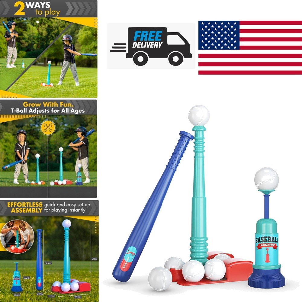 Toddler Baseball Set with Manual Operation Safe Non Toxic Materials for Kids