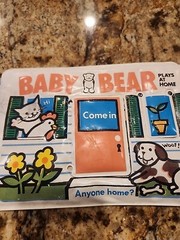 Vintage 1982 Johnson & Johnson Baby Bear Plays at Home Book Vinyl Plastic Bath