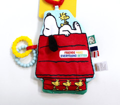 Peanuts Snoopy Woodstock Lovey Stroller Toy Baby On-The-Go Crinkle Teether NEW