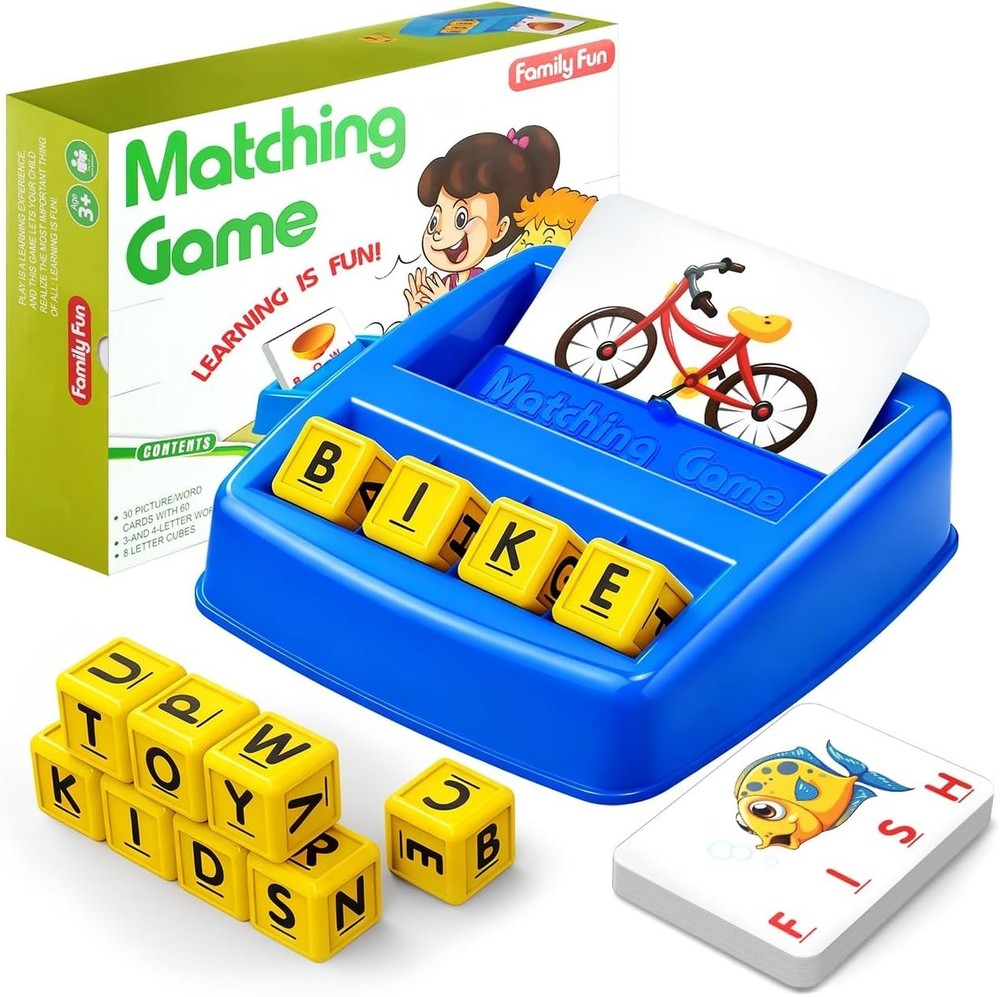 HahaGift Educational Toys for 3-5 Year Old Boy Girl Gifts, Matching Letter Learn