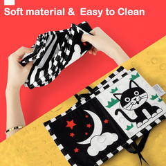 Black and White Baby Toys, Tummy Time High Contrast Newborn Toys 0-3 Months, Sof