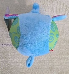 Fisher Price Blue Green Plush Elephant Chime Ball Rattle Musical Baby Toy NEW