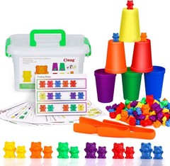 Counting Bears with Matching Sorting Cups,Number Color Recognition STEM Educa…
