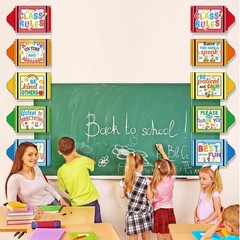Pajean 10 Pieces Classroom Rules Posters Back to School Classroom Bulletin Bo…