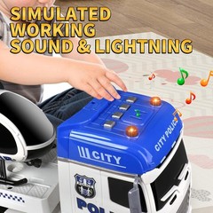 Toddler Boy Toys for 3 4 5 6 Old, 25″ Semi Truck Toy with Racing Car and Hel…