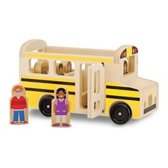 Melissa Doug School Bus Wooden Play Set with 7 Play Figures
