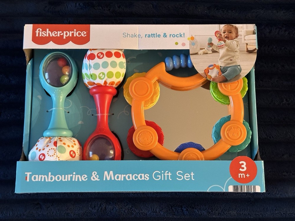 Fisher-Price Tambourine & Maracas Gift Set Musical Instruments Ages 3 months+