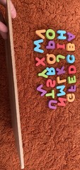 Chuckle and Roar Wood Puzzle Alphabet Learning Toy About 13” X 9”