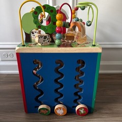 Battat Activity Cube Farm Theme Educational Wooden Toys Toddlers Kids