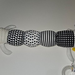 Elephant Caterpillar Plush Rattle Teether 22″ Sensory Crinkle Tummy Time Dololo