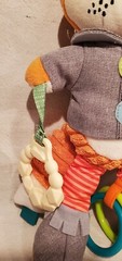 Infantino Playtime 10″ Plush Fox Sensory Activity Toy Rattle Crinkle Teether