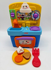 Fisher Price Laugh & Learn Learning Kitchen Lights Music & Sounds W/ Accessories