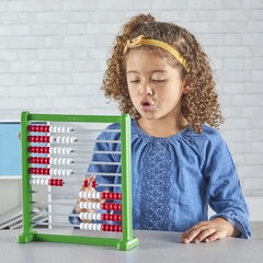 Hand2Mind Double Sided Plastic 100 Bead Abacus Set of 1