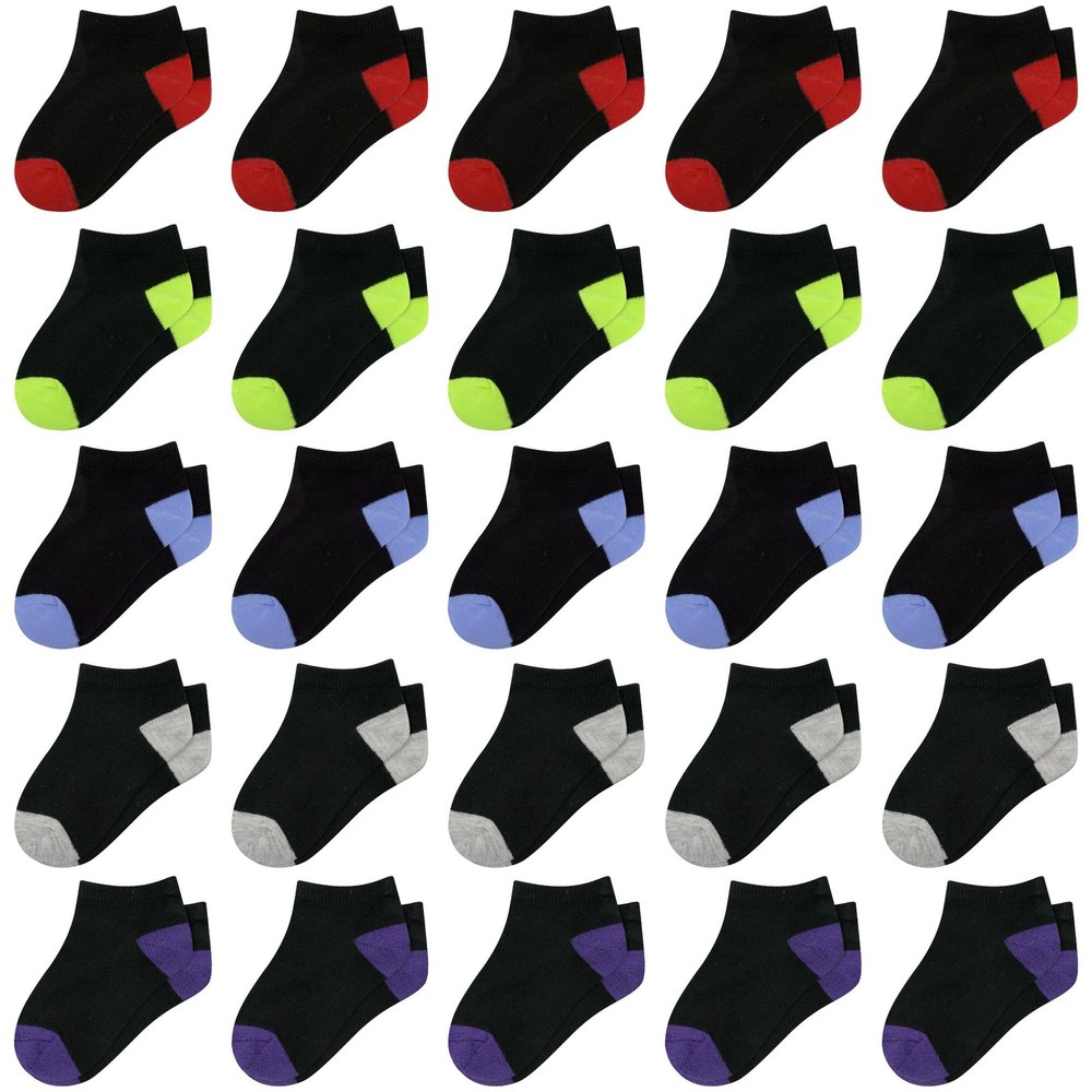 25 Pairs Toddler Kids Socks Ankle Athletic Low Cut Short Socks for Boys Girls…