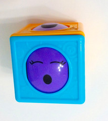 Fisher Price Roller Blocks Mattel Pink Purple Faces Motor Skills