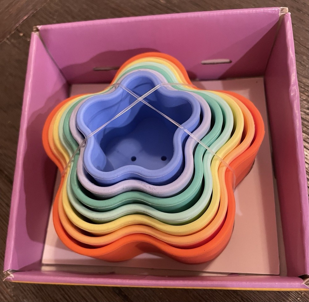 Gigglescape Silicone Cup Stacker Sensory Nesting Toddler Toy New In Box