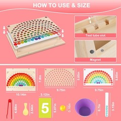 Montessori Wooden Educational Toys for 3-6 Year Olds,Counting & Color Sorting…