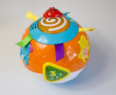 VTech Move & Crawl Baby Ball Orange Motorized Musical Learning Toy Lights Sounds