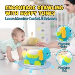 5 in 1 Multifunction Elephant Crawling Toys with Music,Light & Projector 0-12mth