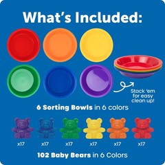 Learning Resources Baby Bear Sorting Set, 108 Pieces, Ages 3+