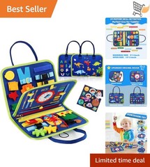 Montessori Busy Board Toy for 3-6 Olds Educational Sensory Activity