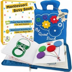 Travel Toys for Airplane and Car Rides, Quiet Busy Book for Toddlers 1-3, Pla…