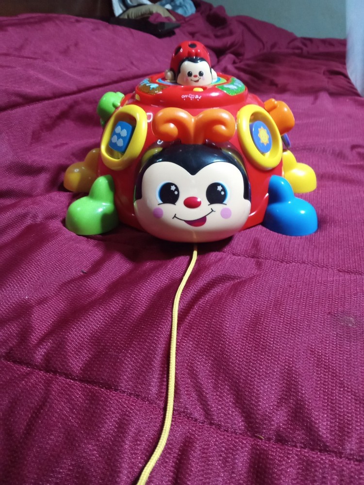 Vtech Crazy Legs Learning Bugs Ladybug Interactive Pull Toy Music Lights Up