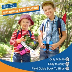 Educational Kids Binoculars Set with Bird Watching Manual – Fun for Ages 4-8
