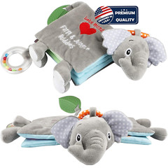 Libros para bebés lephant Touch and Feel, juguetes de 0 a 6 meses.