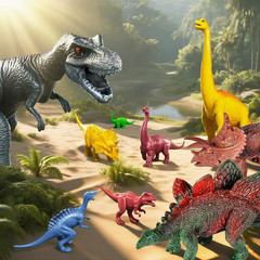 22 in 1 Toddler T-Rex Dinosaur Truck Toy Set for Kids Boys 3-5 5-7, Tyrannosauru