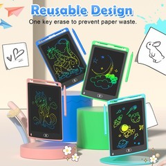 4 Pack LCD Writing Tablet for Kids, 8.5 Inch Colorful Doodle Board Drawing Ta…