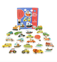Kids Wooden Matching Puzzle Animal Fruit Learning Educational Toy