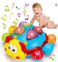 Turtle Electric Music Crawling Spanish/ English Baby, Toddler Toy -Tummy Time