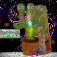 Emoin Talking Cactus Toy, Interactive Toys Dancing 12.6 inches, Green