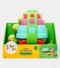 Gigglescape Turtle Pull-Along Toy – Classic Toddler Learning Toy (Open Box)