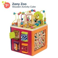 B. toys Wooden Zany Zoo Activity Cube for Toddlers