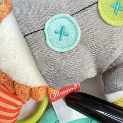 Infantino Playtime Plush Fox Developmental Activity Toy Rattle Crinkle Teether