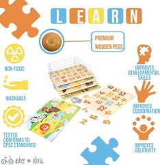 Interactive Toddler Puzzle Set with Learning Clock