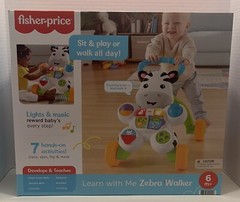 Fisher-Price Learn With Me Zebra Walker 6 Months+ – Lights & Music – New