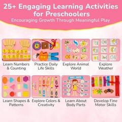 Toddler Busy Board Montessori Toys, Sensory Board Busy Book, Toys for Toddlers