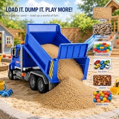 14″ Blue Large Toy,Construction Trucks for Boys Girls 3 4 5 6 7 8 Dump Truck